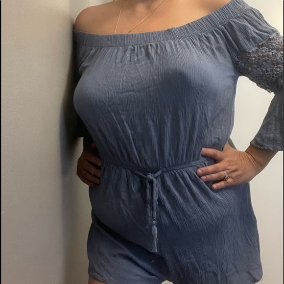 Blue Short Jumpsuit Sz XL - Picture 6 of 7